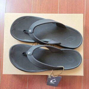 OluKai Ohana Women's Beach Sandals - Black/Black
